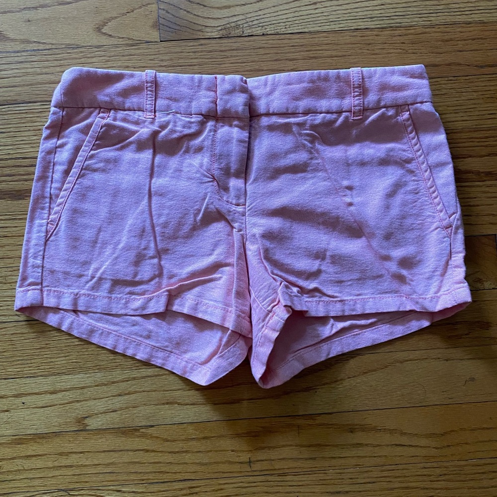 Pink J crew 2.5 inseam shorts